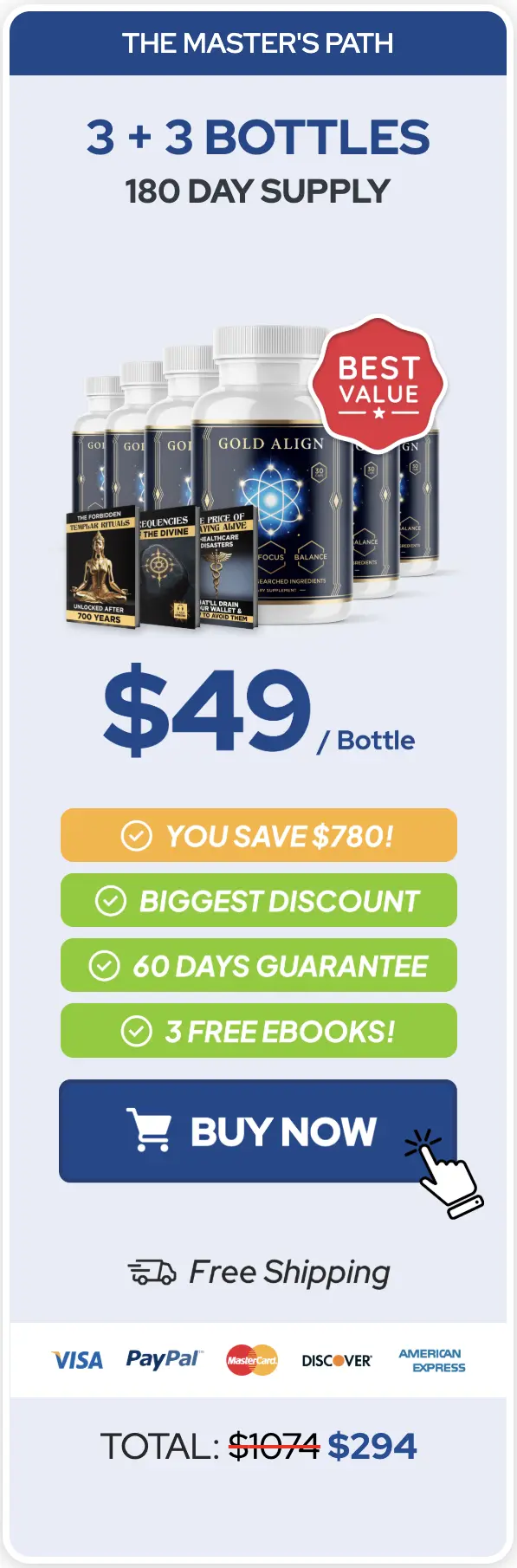 Gold Align order six bottles